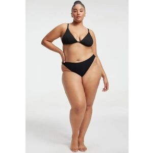 Good American Always Fits Perfect Bikini Top in Black size 6